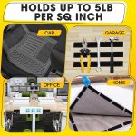 Doslola 12 Sets 2x4 Inch Hook and Loop Strips with Adhesive, Strong Back Adhesive Fasteners Mounting Tape for Home Office School Organization, Crafting, Home Improvement Decorating - Image 6